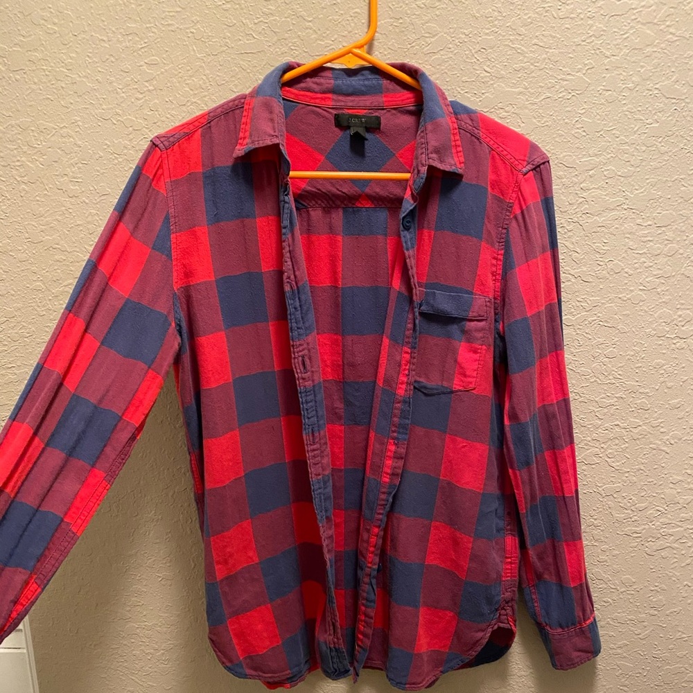Jcrew plaid buttonup sz 4